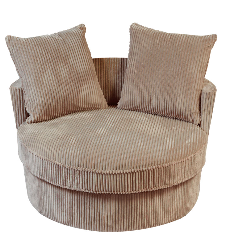Latitude Run® Shamon Chill Cuddler Microfiber Swivel Barrel Chair | Wayfair